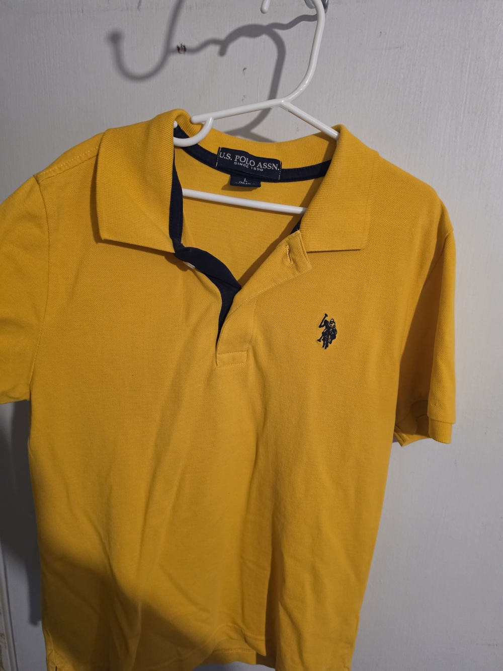 U.S. Polo Assn. Yellow Polo with Navy Trim